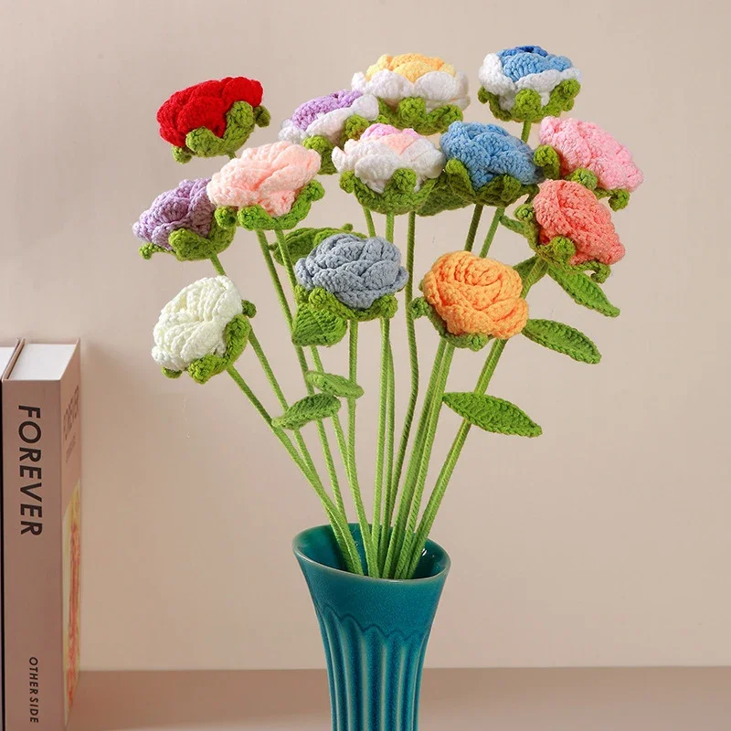 Forever カーネーション ニットフラワー 手編み 造花 ニットブーケ