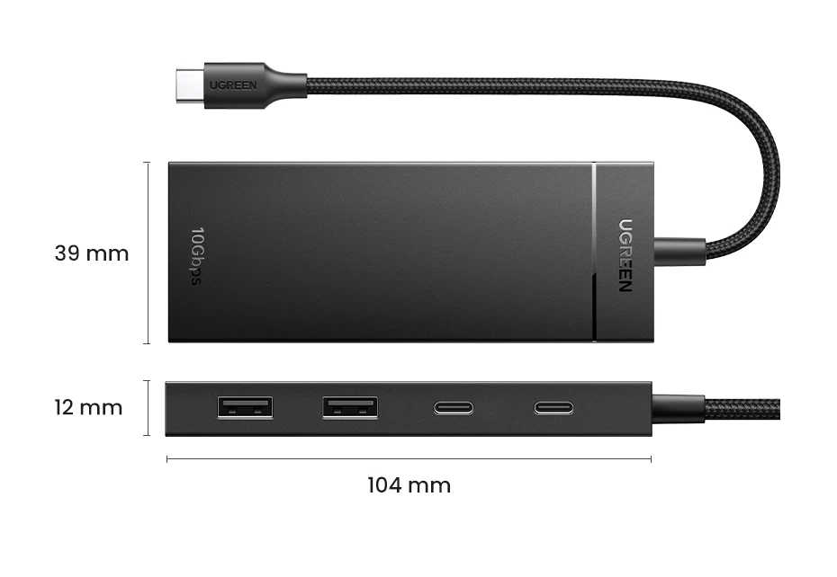UGREEN HUB 10Gbps Type-C Gen2 Splitter A Hub 4 USB Port 3.2 For MacBook Pro Air Type C Multiport Adapter_voghion.com