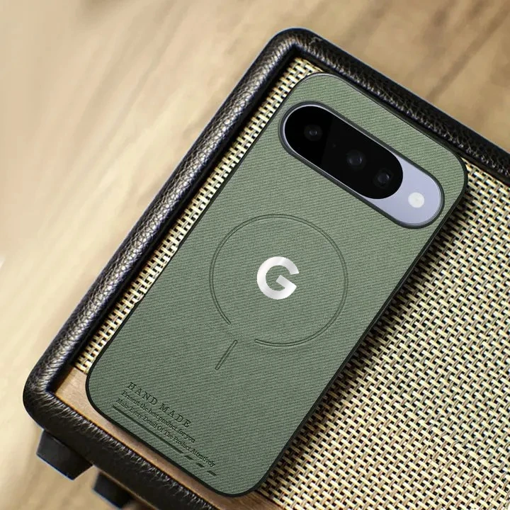 Sleek Leather MagSafe-Compatible Shockproof Case with Wireless Charging