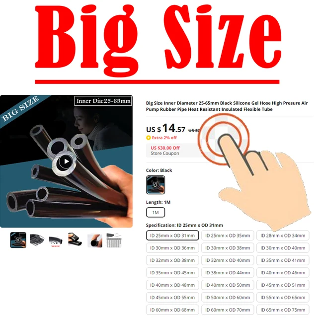 Tubo Silicone Per Vuoto ID 5mm OD 8mm - 3 Metri Rosso Per Pompe, Manometri - Foto 9