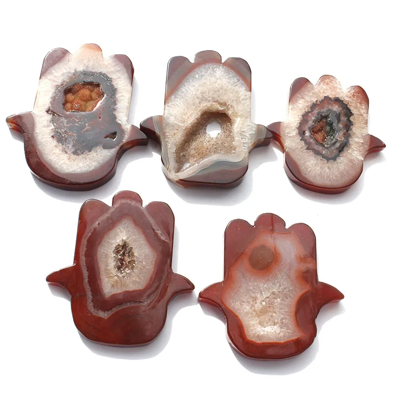 

1 Kg random picking polished heated color flat surface natural agate geode crystal palm