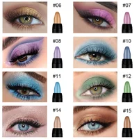 Bâton de crayon de fard à paupières noir foncé fumé, imperméable, nacré, mat, paillettes métalliques, surligneur, outil de maquillage 6