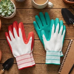 Breathable Rubber - Coated Gardening Gloves - Medium (Pack of 6) (6 Pairs)
