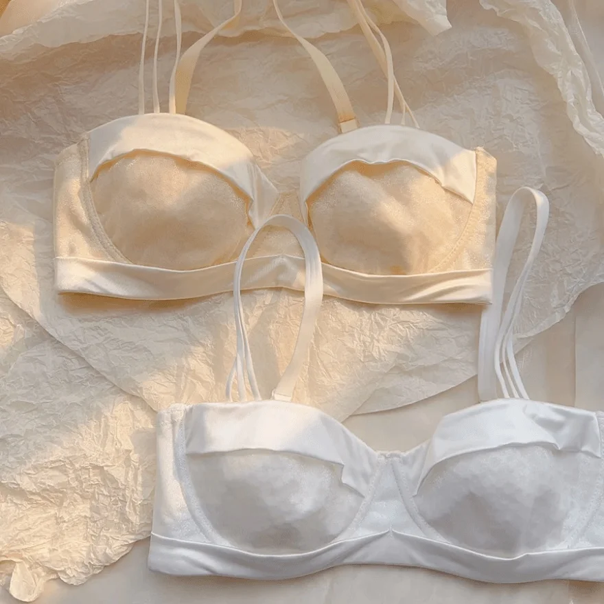

Plus Size Sexy Lace Ultra-Thin Underwear Women Steel Ring Push-Up Bra