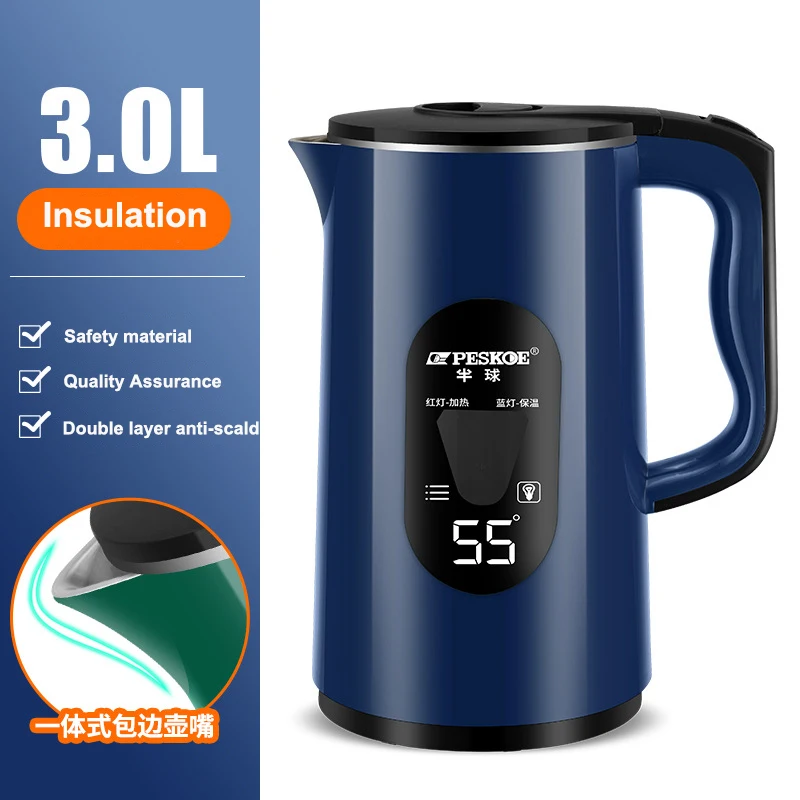 Electric Kettle Temperature Display Electric Kettle 55 Degree Constant Temperature Electric Kettle 3l Stainless Steel