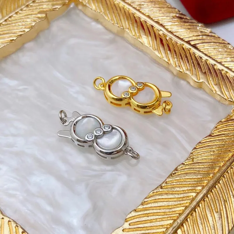 

Жемчужное ожерелье «сделай сам» и застежка для браслета, застежка из материала ракушки, женское Изготовление ювелирных изделий ручной работы «сделай сам»