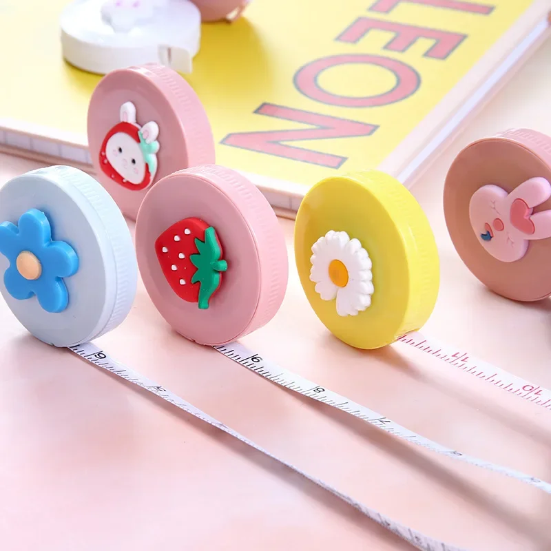 150cm Mini Tape Meter Tape Tailor Ruler Keychain Measuring Tape Clothing Size Tapes Measure Portable Sewing Tools Accessoriess