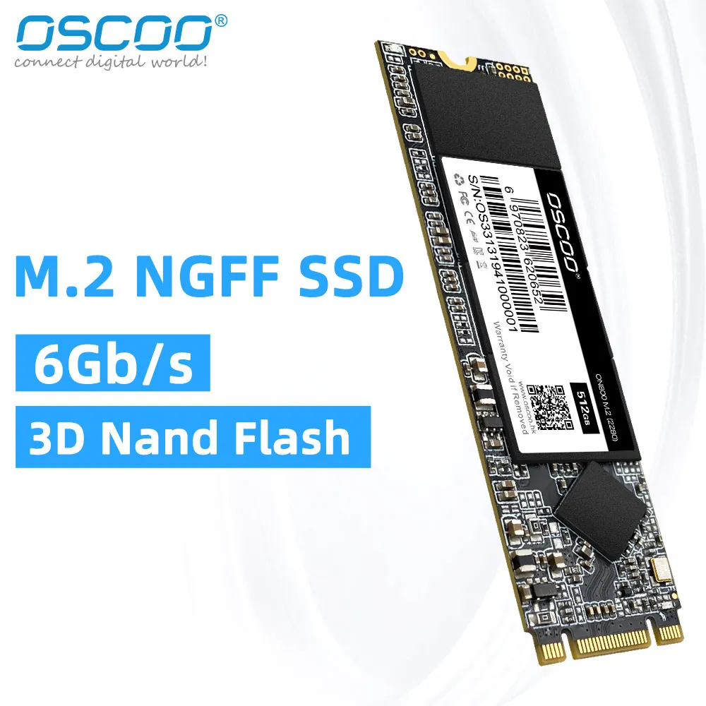 OSCOO ǻ ǰ Ʈ PC  ָ Ʈ ̺, M.2 SATA 3 SSD ϵ ũ ̺, NGFF 2242, 256GB, 512GB, 1TB
