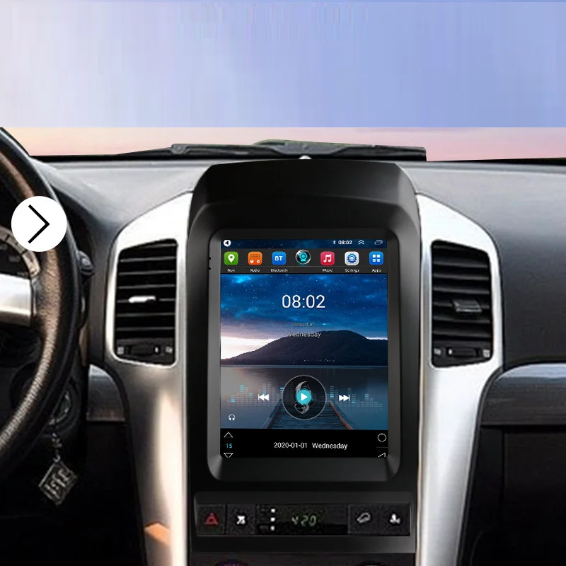 

Автомагнитола 2DIN с вертикальным экраном для Chevrolet Captiva 2008-2012, GPS, Tesla Carplay, Android 12, мультимедийный плеер, головное устройство