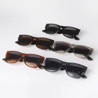 Lunettes De soleil carrées en écaille De tortue pour femmes, marque rétro gris épais, grande monture, lunettes De soleil pour hommes, Gafas De Sol UV400 6