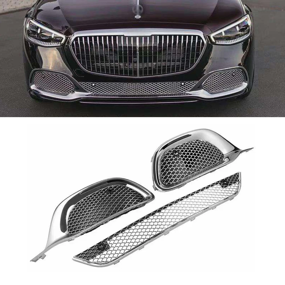 

Решетчатая решетка нижнего бампера в стиле Maybach S680 для W223 S Class S480 S580 2021 +