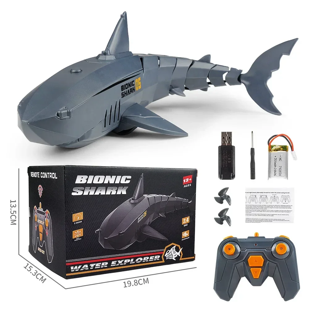 Rc Whale Shark Toy Robots Remote Control Animals Marine Life Tub Pool Electric Fish Children Bath Toys for Kids Boys Submarine 4