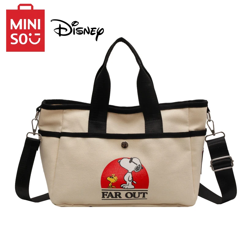 MINISO-Disney-Serie-Cartoon-Print-Canvas-Bag-Large-Capacity-Shoulder ...