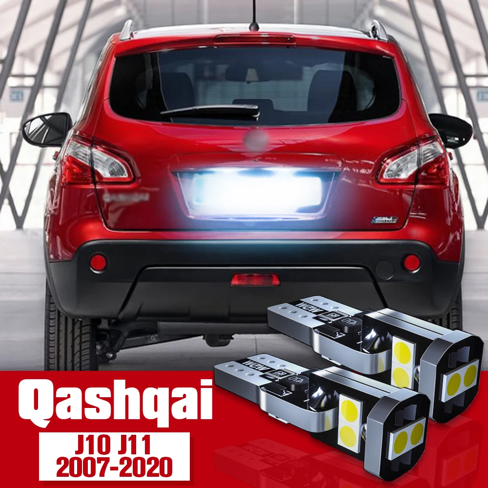 

2pcs License Plate Light Accessories LED Bulb Lamp For Nissan Qashqai J10 J11 2007-2020 2011 2013 2014 2015 2016 2017 2018 2019