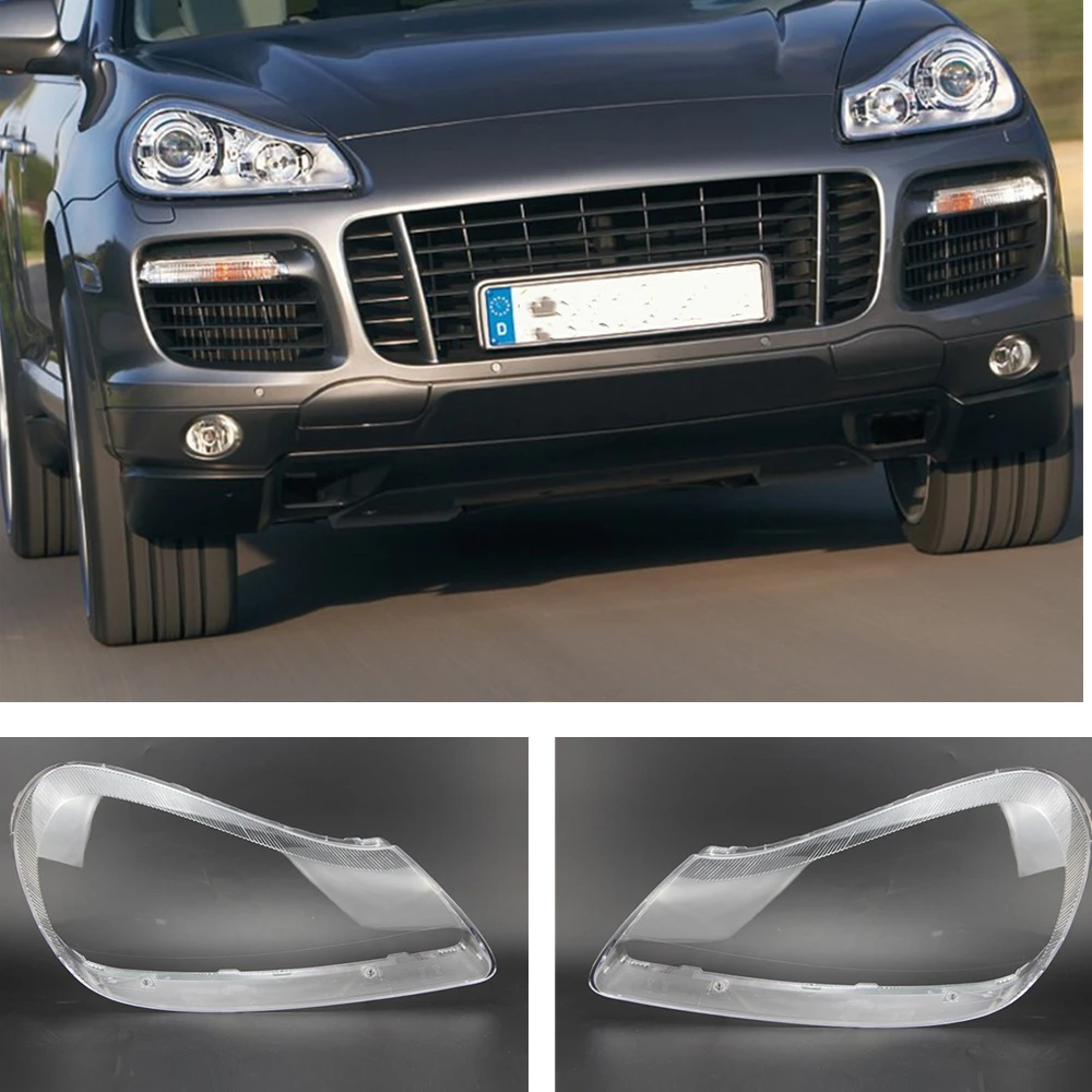 

Car Headlight Headlamp Lens Cover Front Head Light Lamp Bezel Trim Frame Case Shell Housing For Porsche Cayenne 2008-2010