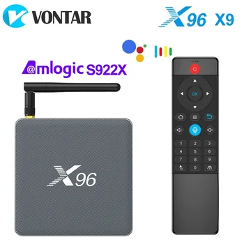 X96 X9 Amlogic S922X TV 박스, 4GB RAM, 32GB ROM, 8K USB3.0 지원, 듀얼 와이파이, 1000M LAN, 구글 보이스, X96 셋톱 박스, 미디어 플레이어