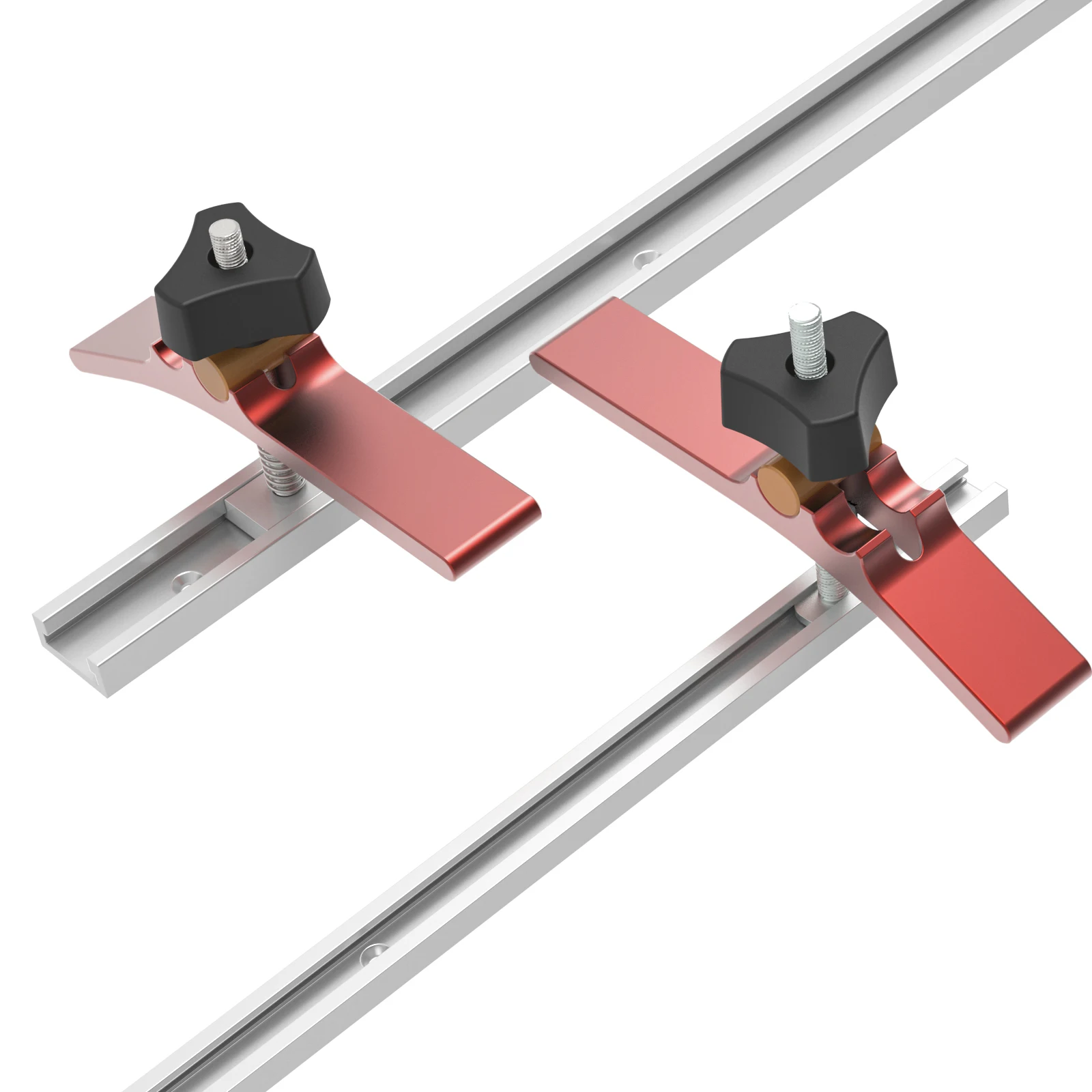 Quick Acting Hold Down Clamp Aluminum Alloy 30 45 T-Slot Miter T-Track Clamp Set for Woodworking Tool Table Workbench, woodworking tools,woodworking clamp,woodworking tool
