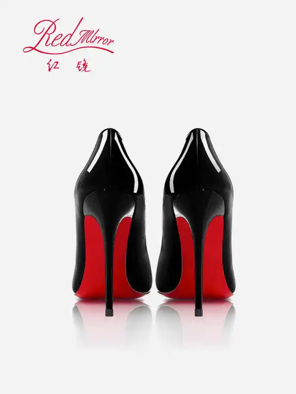 Black Women's Elegant High Heels Red Shiny Bottoms Luxury Brand Women Heels 2025 Trend Pointed Toe Sexy Party Pumps Shoes Women