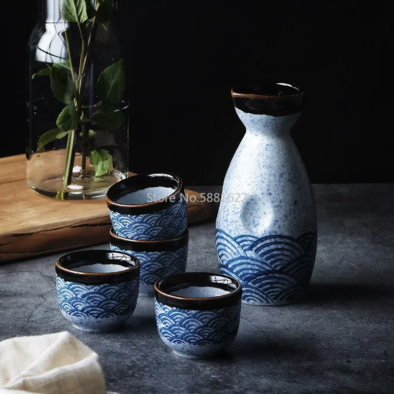 Japanese Style Sake Wine Warm Chinese Wine Set Home Ceramic Sake Set