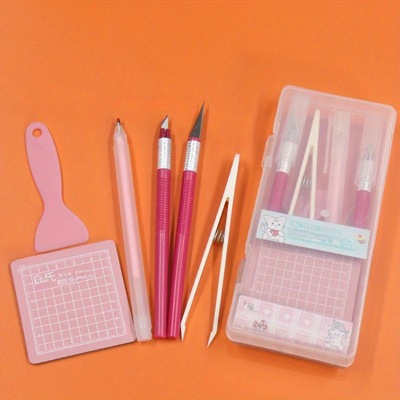 DIY Art Craft Tool Set with Cutting Mat & Sculpting Tools, Multi-Functional Creative Kit with Clear Storage Box for Handmade Pro 2