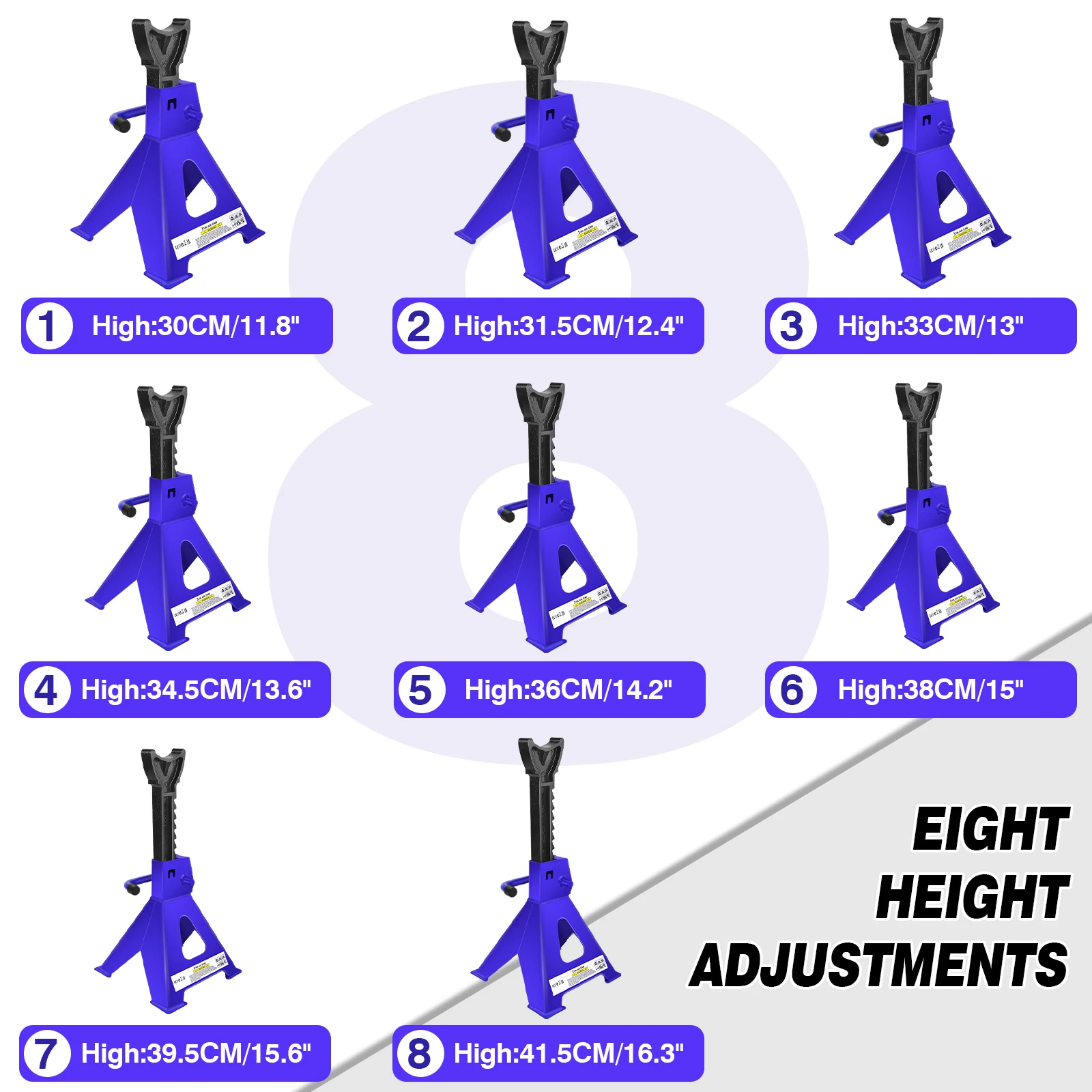 3 Ton Heavy Duty Axle Stands 2
