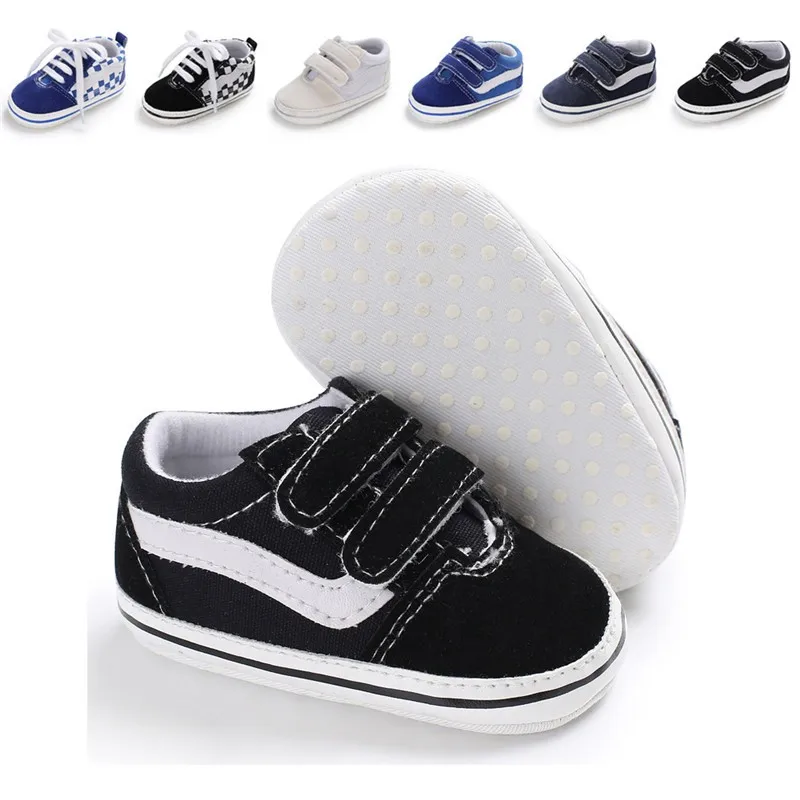 Canvas Sneakers KIDSUN Newborn Baby Anti-slip Soft Baby Boy Girl Sneakers Casual Toddler First Walkers Crib Shoes