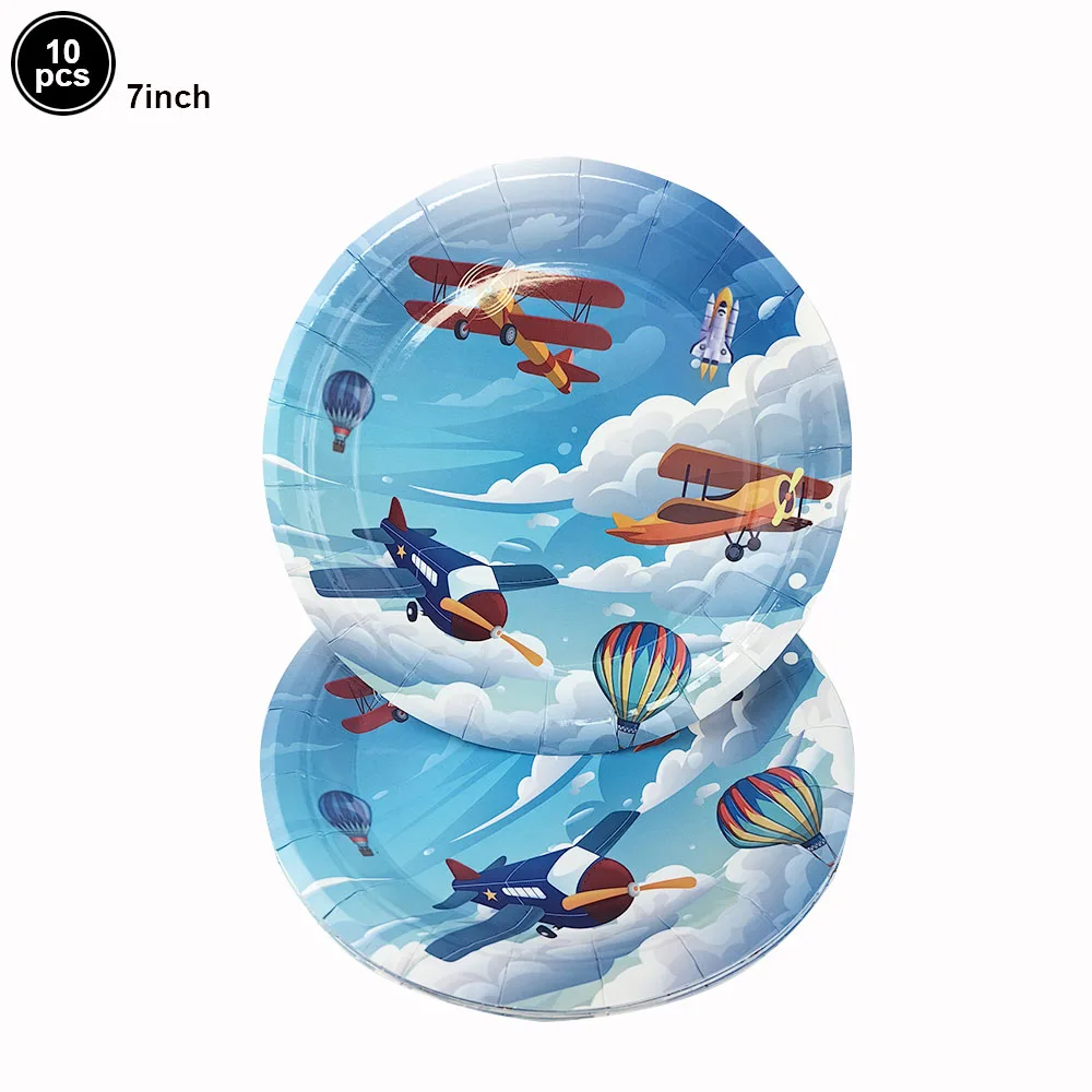 Fighter Plates Airplane Birthday Party Decor Plane Plates Paper Napkins Party Supplies Boys disposable tableware