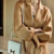 Women Beautiful Handmade Corrugated Water Ripples Long Woolen Overcoat Pure White Lace Up Robe Coat With Belt Hepburn Brand Maxi #3