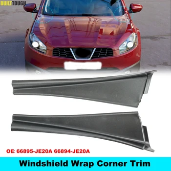 2PCS Per Nissan Qashqai/Rogue J10 2008 2009 2010 2011 2012 2013 2014 2015 Parabrezza Anteriore Wrap Angolo Tergicristallo Lato Trim Copertura coperchio