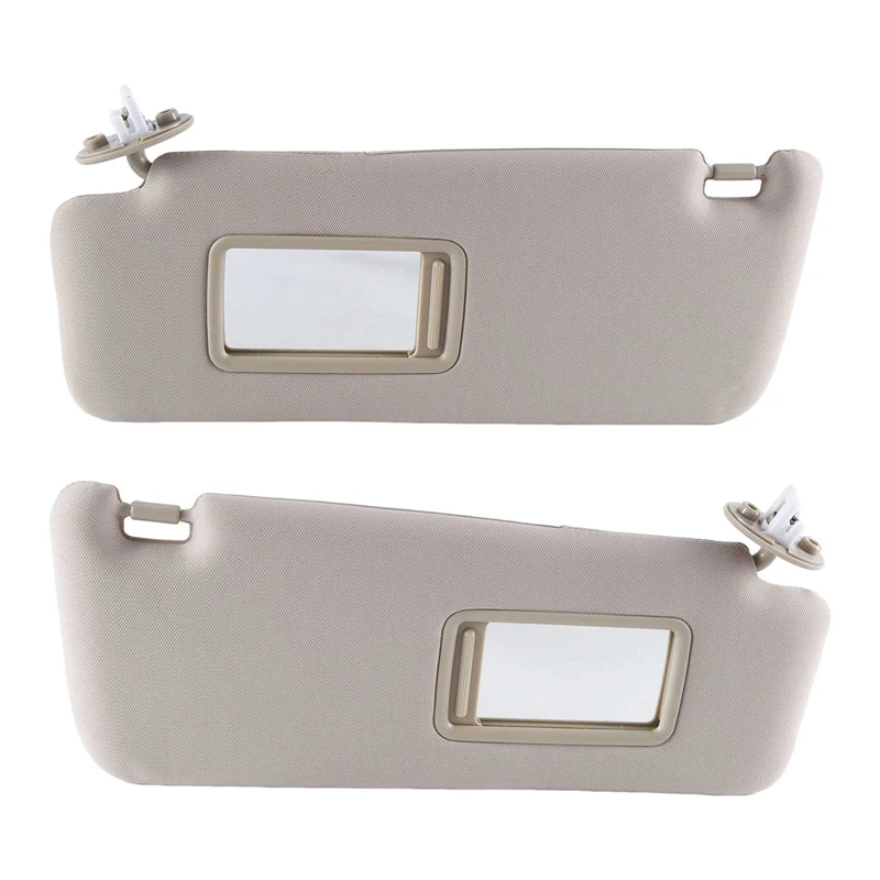 

Car Sunshield Sunvisor Kit With Mirror Interior Sun Visor Beige For Toyota 4RUNNER 2010-2023 74320-35A91-B1