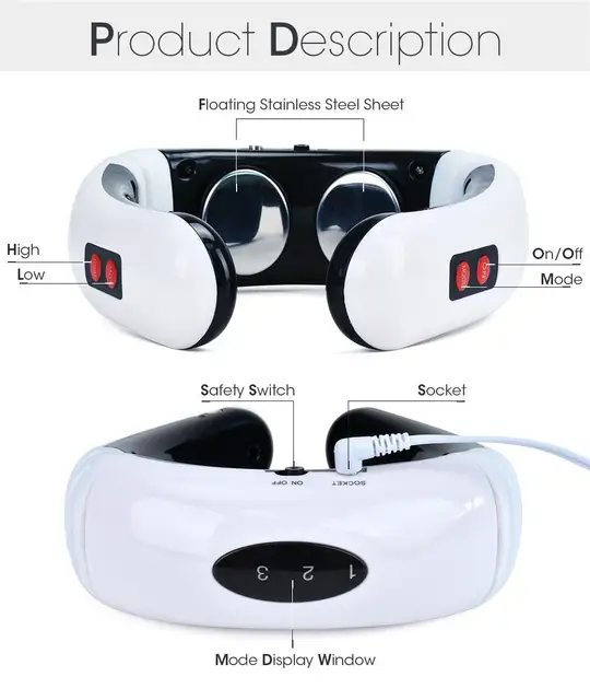 Exotic Neck Massager & Pulse Back 6 Modes Power Control relax enjoy ca —  wowporium