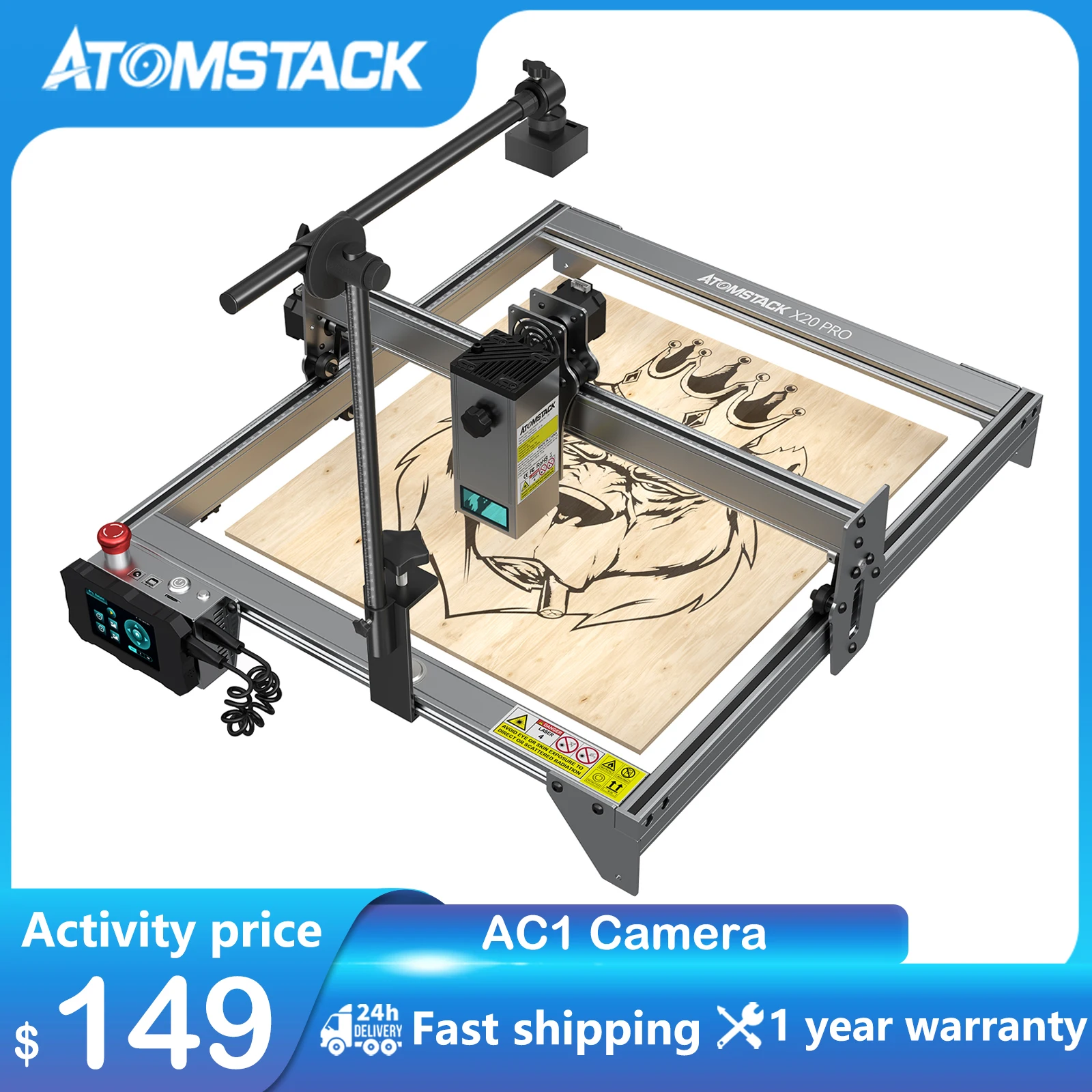 Atomstack maker appareil photo ac1 photographie vid o fiert statique