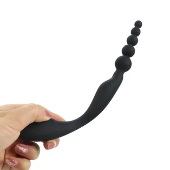 Silicone back court pull bead anal plug universal masturbator  anal plug prostate prostate massager locking butt plug 1