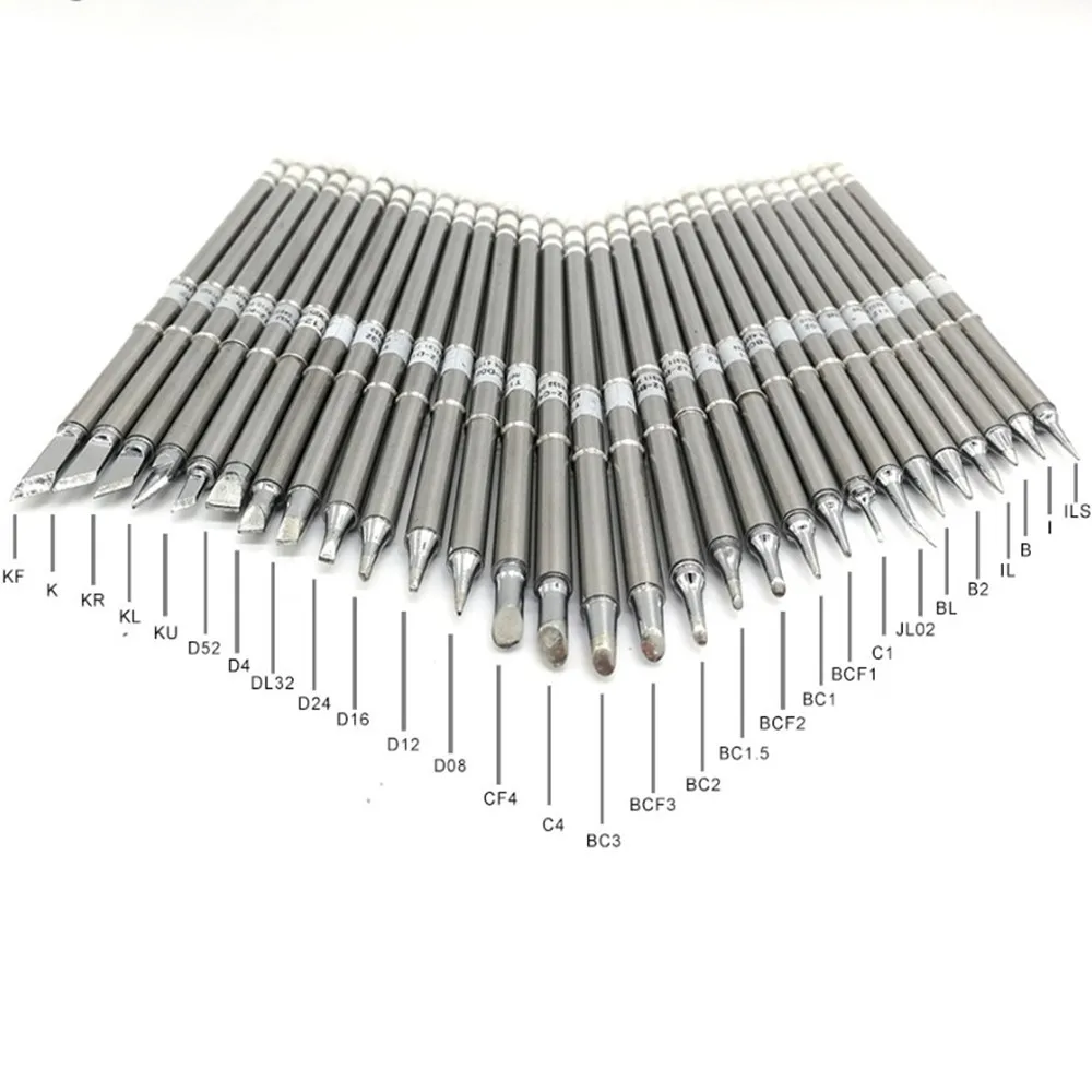10Pcs/SET T12-B2 D24 C4 ILS JL02 KU K BC2 BL BC1  Iron Tips Series Soldering Rework Station FX-951 5