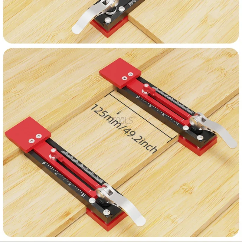 Wall Panel Installation Tools Gecko Gauge Set Aluminum Alloy Adjustable Length 125-203mm Installation Woodworking Hand Tools DIY