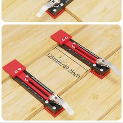 Wall Panel Installation Tools Gecko Gauge Set Aluminum Alloy Adjustable Length 125-203mm Installation Woodworking Hand Tools DIY
