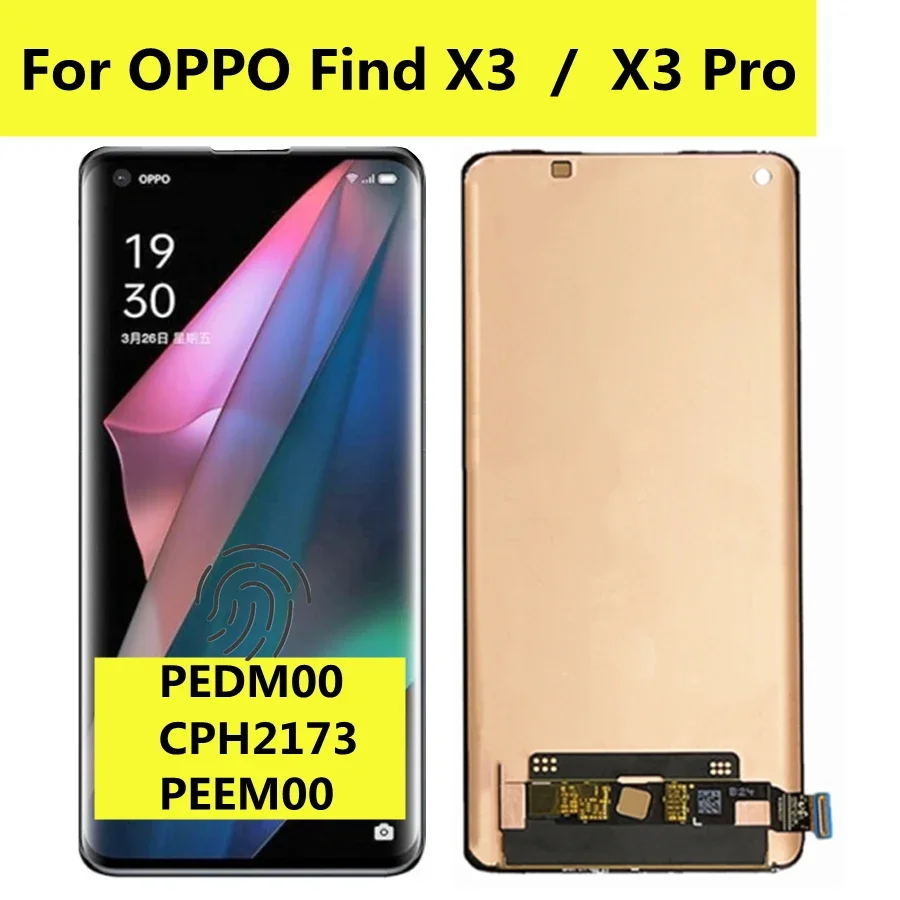 6,7 'AMOLED для Oppo Find X3 PEDM00, цифровой преобразователь экрана для OPPO Find X3 Pro X3Pro CPH2173 PEEM00