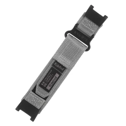 Durable Nylon Watch Band Strap in Classic Black - L (GRAY)