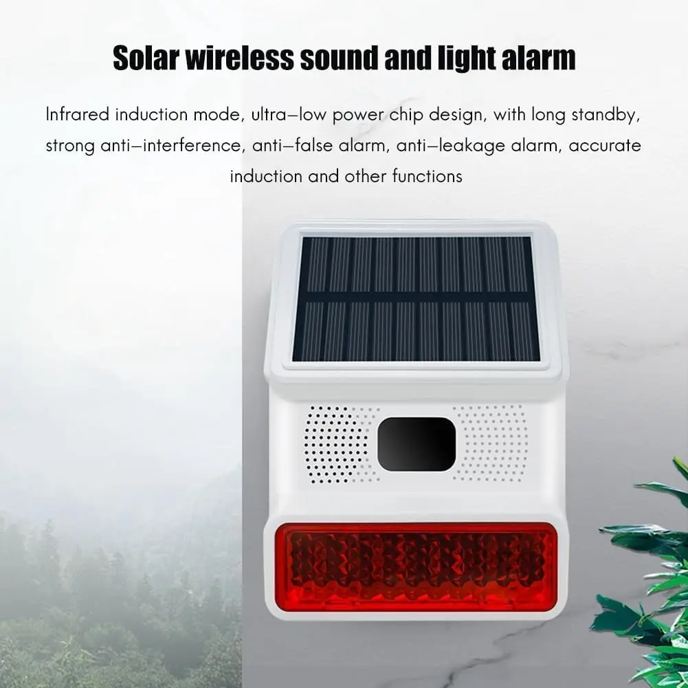 Security Alarm GSM Alarm System Tuya Smart Life Security-Protection 433MHz Wireless Solar Strobe Siren Waterproof ForHome Burglar