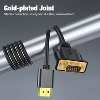 HDMI Male to VGA Male 0.5M 1M 2M 3M 5M 10M 1080P 60Hz HDMI Compatible Cable to VGA Adapter Digital to Analog for Computer Laptop 5