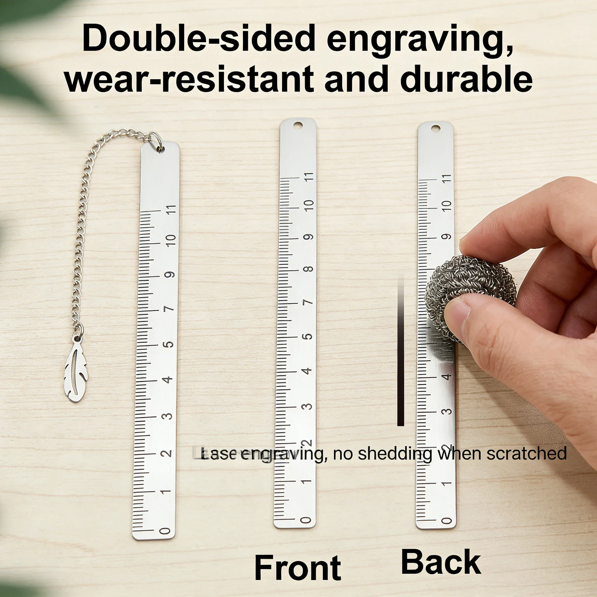 11cm 중국 스타일 스테인레스 스틸 북마크 눈금자 양면 빈티지 에칭 디자인, 학생들을 위한 잎사귀 펜던트 선물, 예술 애호가들을 위한 선물