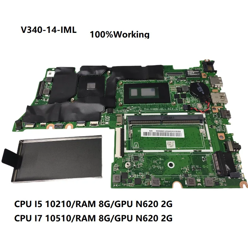 

For Lenovo ThinkBook 14-IIL 15-IIL Laptop Motherboard CPU I7 1065G7 UMA DALVACMB8D0 100%Working