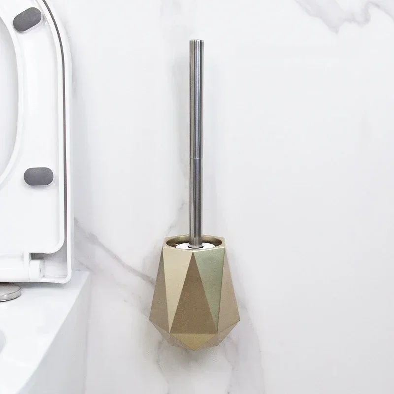 TPR Silicone Head Toilet Brush Nordic Wall-Mounted Or Floor-Standing Toilet Brush Holder Cleaning Bathroom Accessories