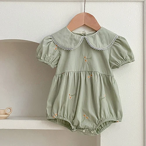 B039 green Romper