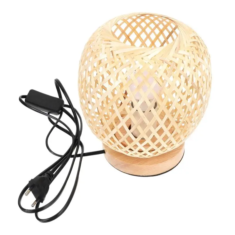 led pendant lights 1pc Bamboo Rattan Table Lamp Bedside Light Japanese Style Desktop Light glass pendant lights