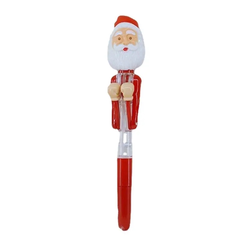 

Christmas Ballpoint Pen | Cute Boxing Action Santa Pen With Light Funny | Christmas Supplies Unique Holiday Gift For Schools