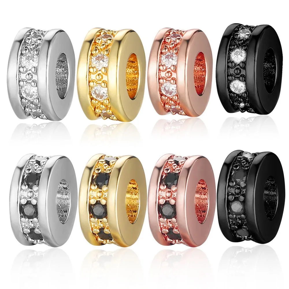 5 Teile/los Zirkon Spacer Perlen Runde Ball Für DIY Halsketten Armband Schmuck Machen Liefert Zubehör Erkenntnisse Handwerk Materialien
