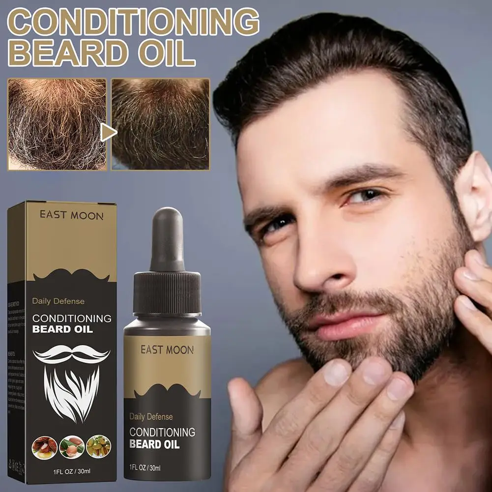 

30ml Beard Oil Moisturizing Mustaches Conditioner Oil Mustaches Strengthens Beard Smooth Beards Soften Nourishing Shine S9N2
