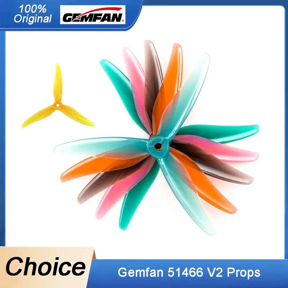GEMFAN Hurricane 3-Blade PC Propellers - Pack of 2 Pairs