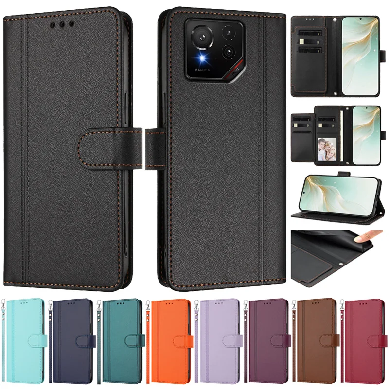 Luxury Leather Flip Wallet Case - Multi-Card Holder
